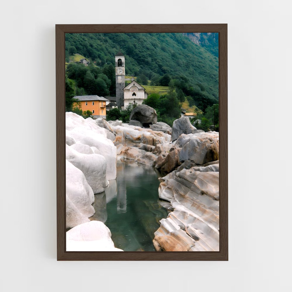 Poster Église Alpine – affiche Saut à l’élastique (vue 5)